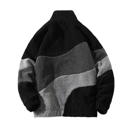 Herren Fleecejacke Colourblock | Warm Leicht