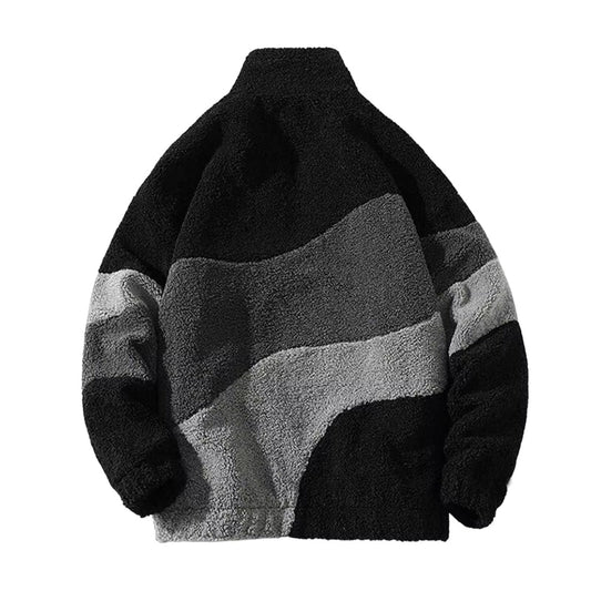 Herren Fleecejacke Colourblock | Warm Leicht