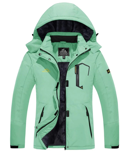 Skijacke Damen | Winterjacke Mit Taschen und Reißverschluss