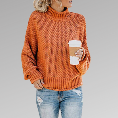 Pullover Damen Strick | Mit Rollkragen Und Langen Ärmeln