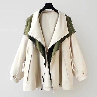Damen Weite Regenjacke | Outdoor Jacke mit Kapuze