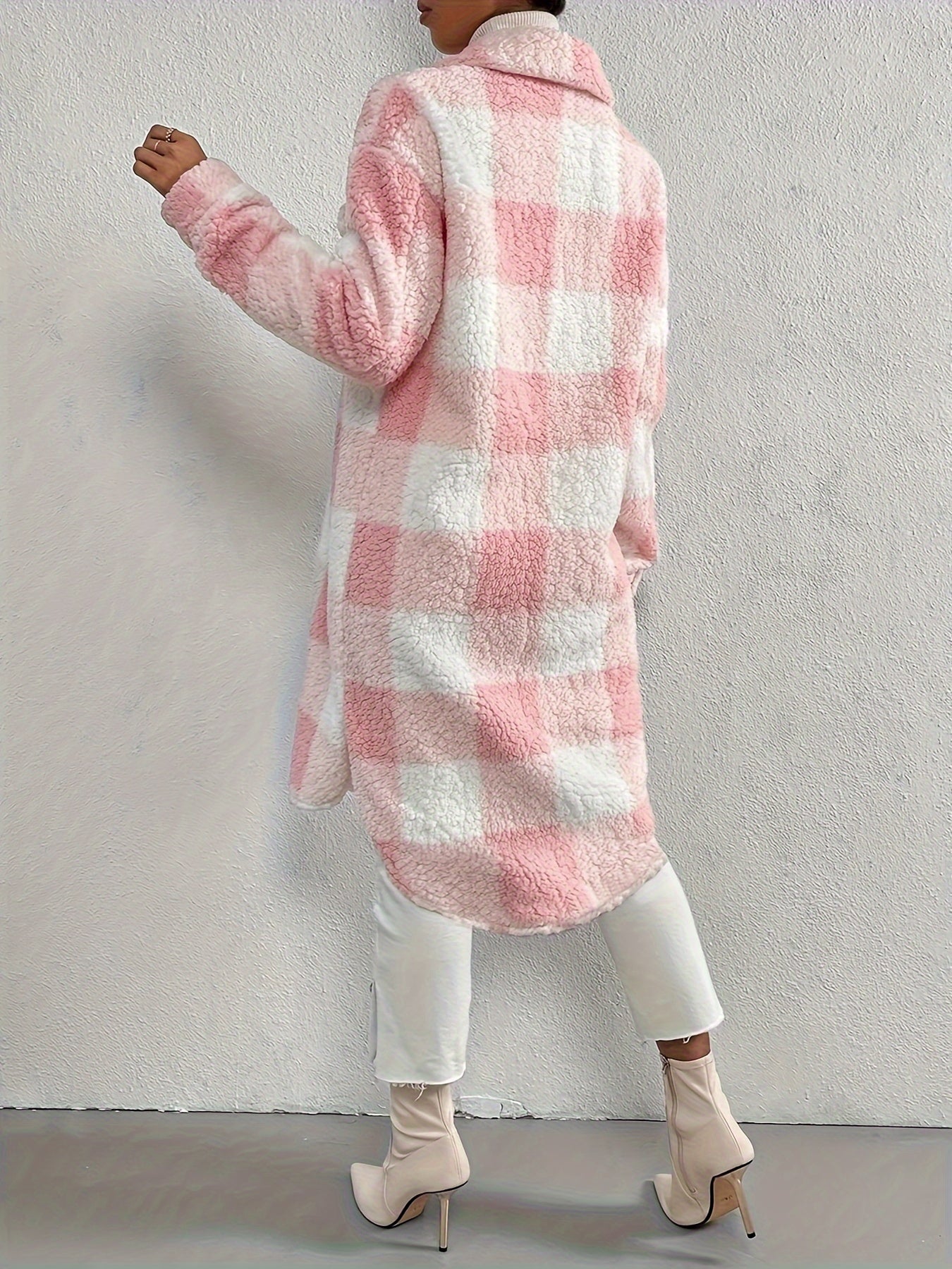 Mantel Damen | Wintermantel Damen Kariert Mit Knopfleiste