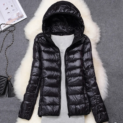 Damen Winter Kapuzen Puffer Jacke | Leichtes Design