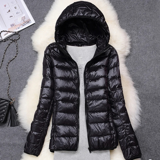 Damen Winter Kapuzen Puffer Jacke | Leichtes Design