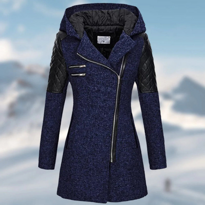 Damen Winterjacke Lange Wintermantel | Mit Kapuze
