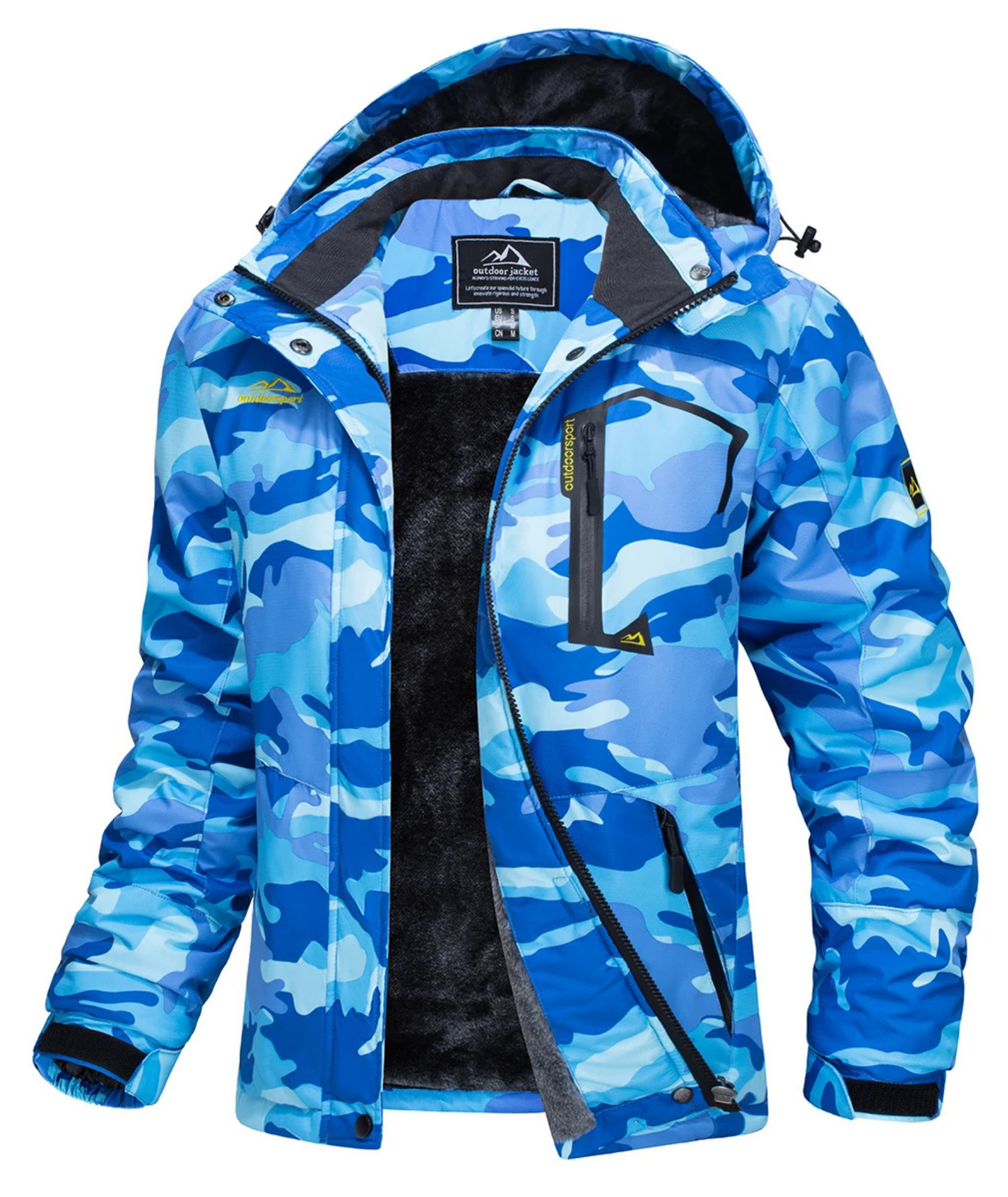 Skijacke Damen | Winterjacke Mit Taschen und Reißverschluss