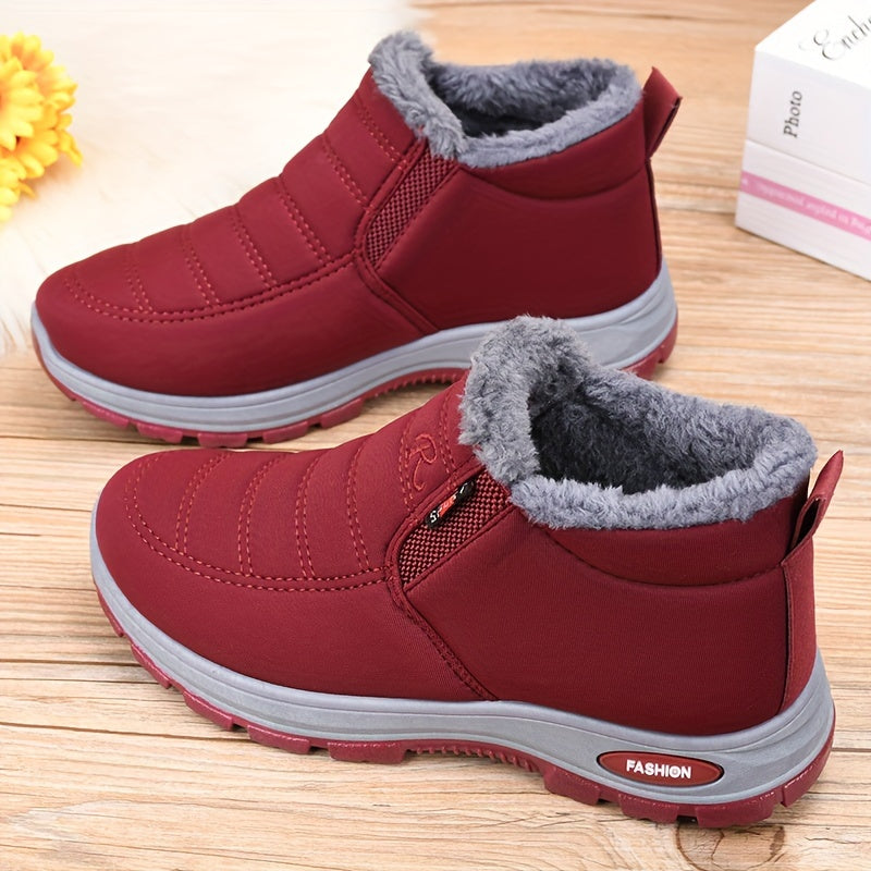 Damen Winterschuhe | Lässig mit runder Spitze und flacher Sohle