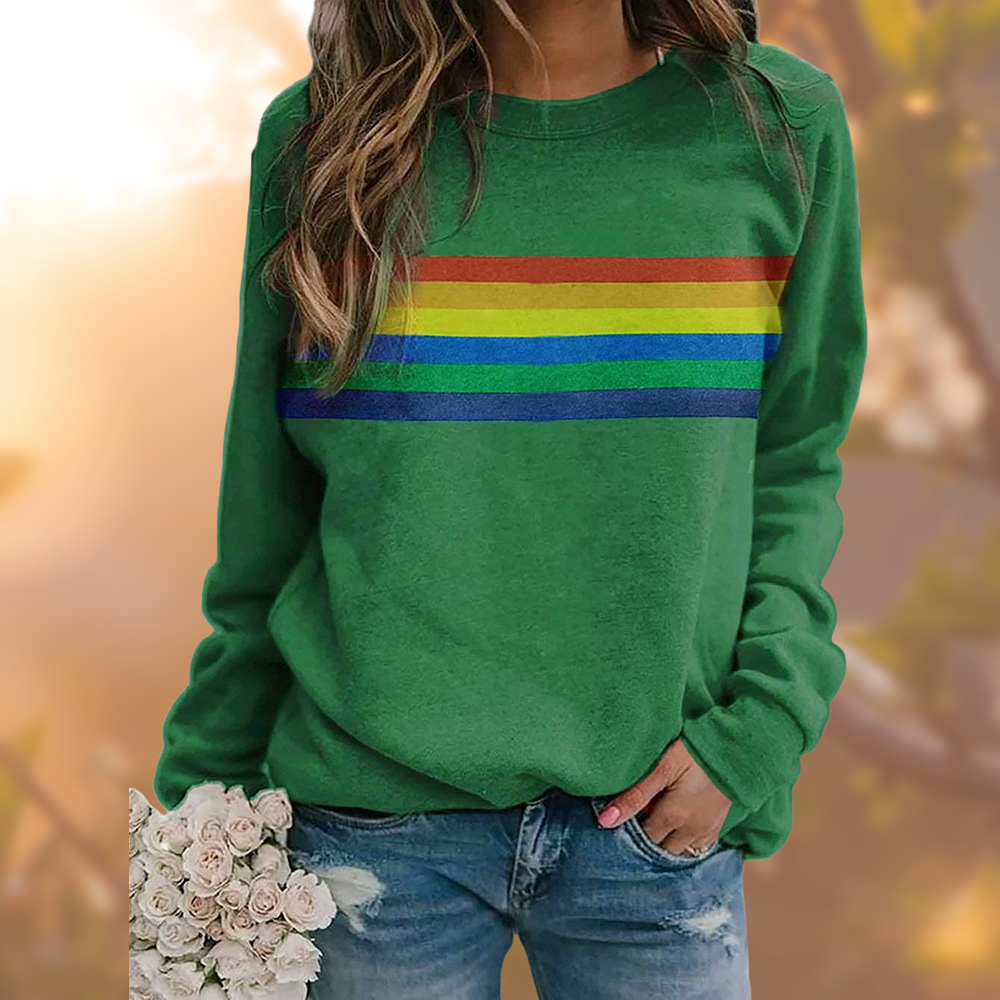 Pullover Damen Gestreift | Buntes Muster