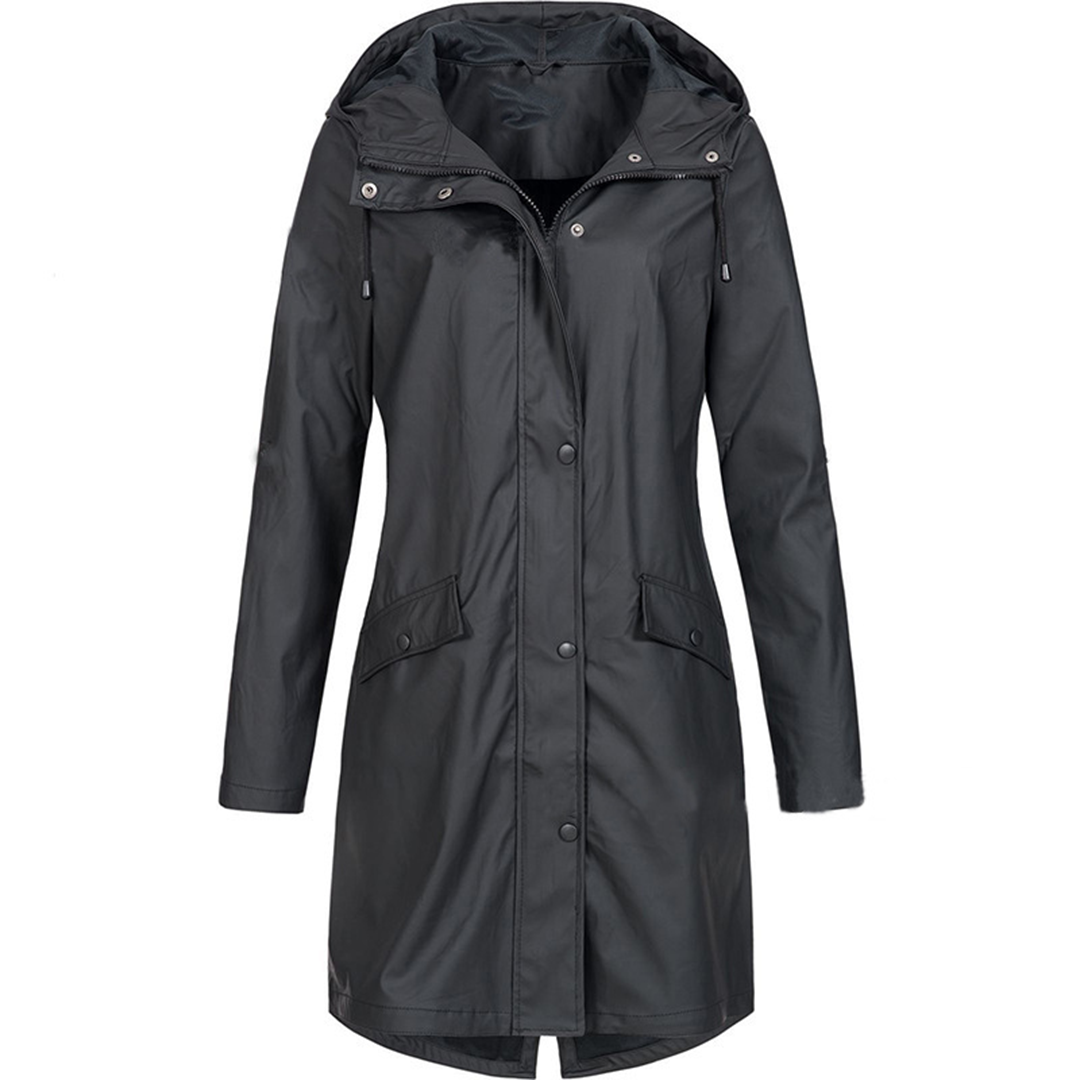 Damen Regenjacke Übergangsjacke | Winddicht Lang