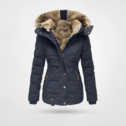 Winterjacke Damen Sportlicher Wintermantel | Mit Kapuze