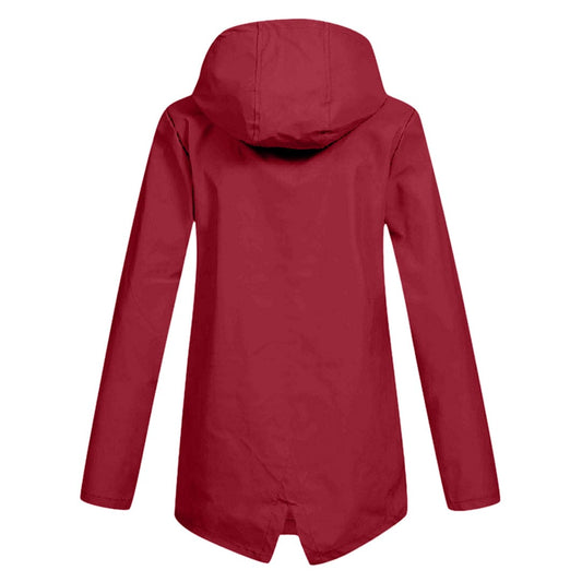 Damen Taillierte Regenjacke | Leicht Outdoor mit Kapuze