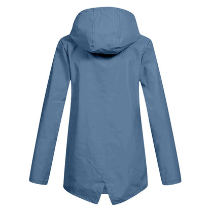 Damen Taillierte Regenjacke | Leicht Outdoor mit Kapuze