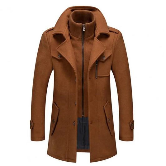 Winterjacke Herren Eleganter Mantel | Mit Doppelkragen