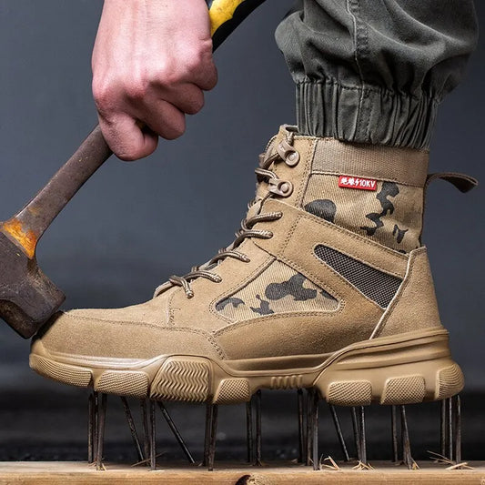 Herren Robuste Stahlkappenschuhe | Sicherheitsstiefel mit Anti-Piercing 1