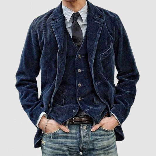 Winterjacke Herren Elegantes Blazer- und Weste-Set | Zeitloser Stil