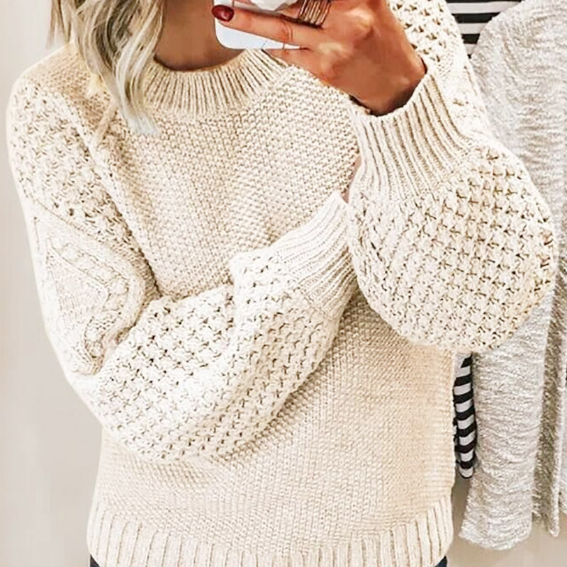 Pullover Damen Strick | Texturiertes Strickmuster