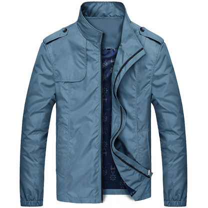 Übergangsjacke Herren Leicht | Jacke Mit Reissverschluss Und Stehkragen