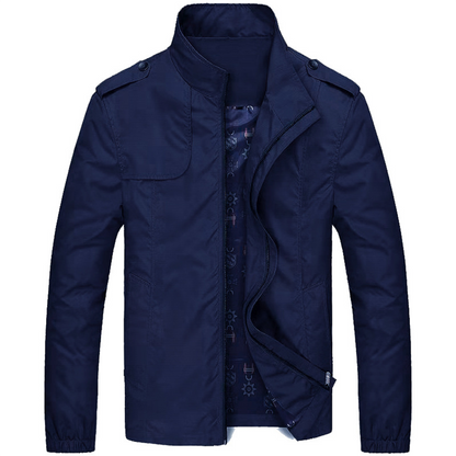 Übergangsjacke Herren Leicht | Jacke Mit Reissverschluss Und Stehkragen