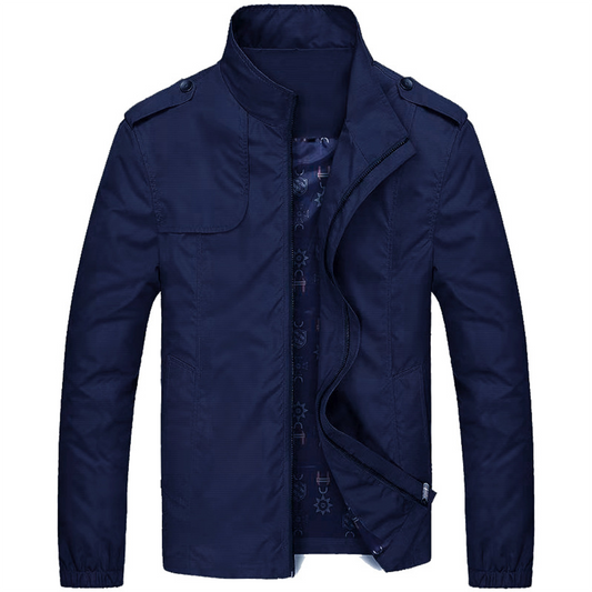 Übergangsjacke Herren Leicht | Jacke Mit Reissverschluss Und Stehkragen