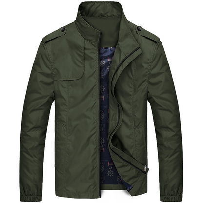 Übergangsjacke Herren Leicht | Jacke Mit Reissverschluss Und Stehkragen