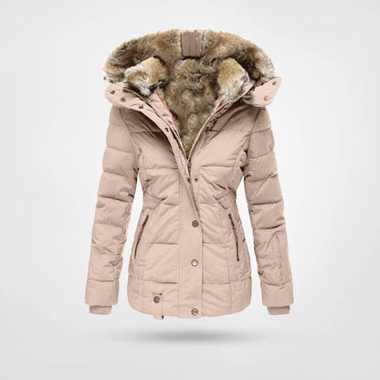 Winterjacke Damen Sportlicher Wintermantel | Mit Kapuze