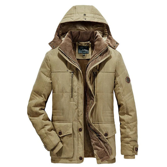Unisex Winterjacke Gefütterte Kapuzenjacke | Mit Fleecefutter