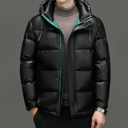 Kastenförmige Gesteppte Puffer Jacke Für Herren | Kapuzen Design