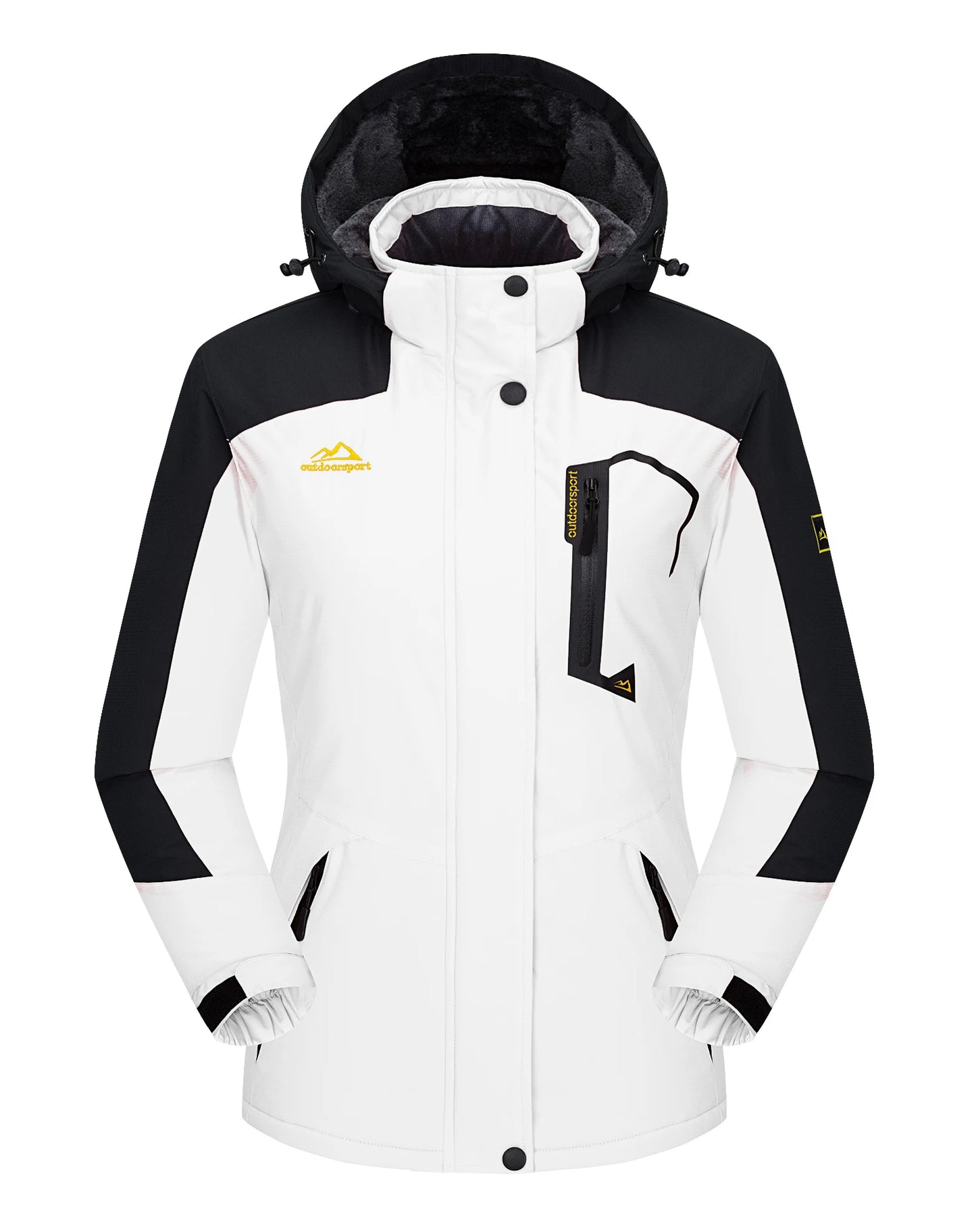 Skijacke Damen | Winterjacke Mit Taschen und Reißverschluss