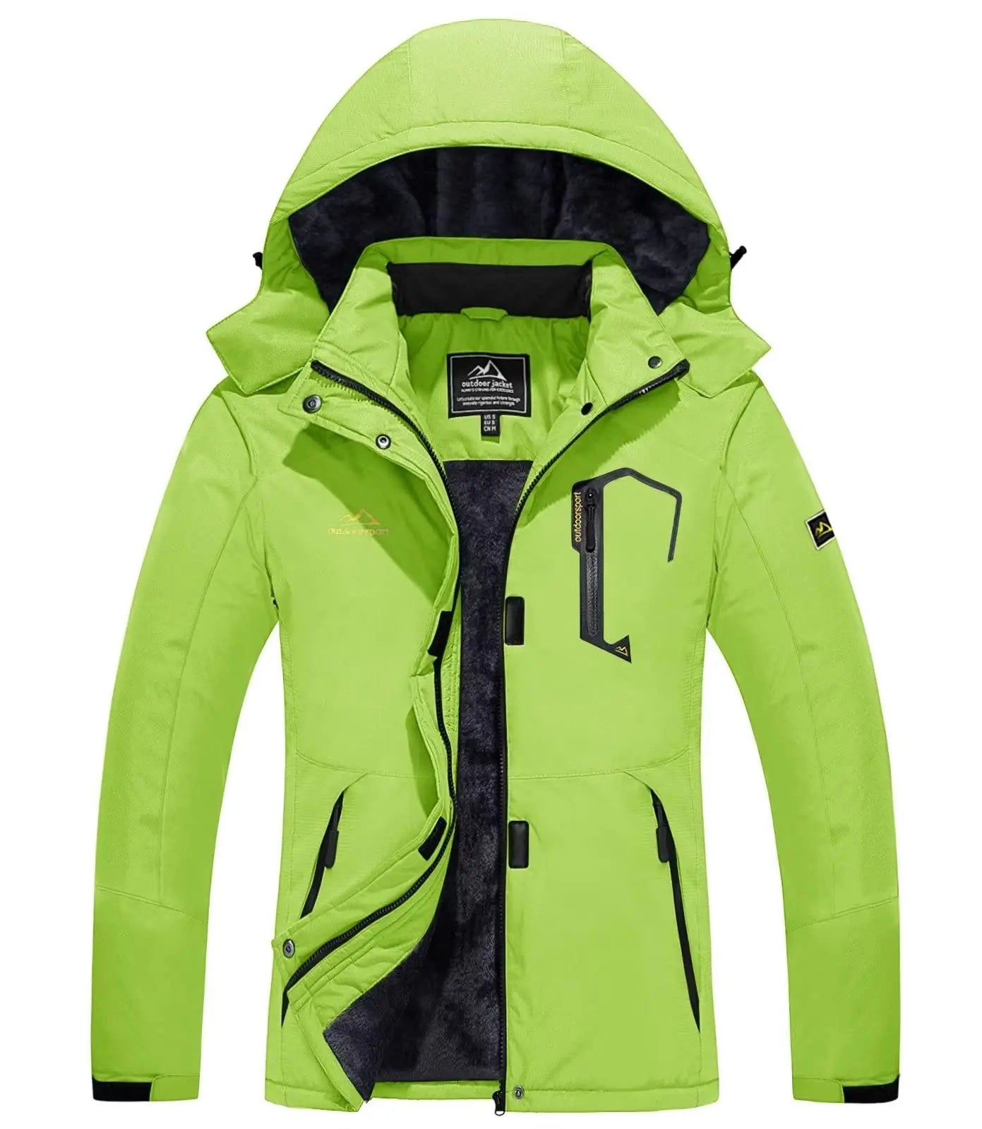 Skijacke Damen | Winterjacke Mit Taschen und Reißverschluss