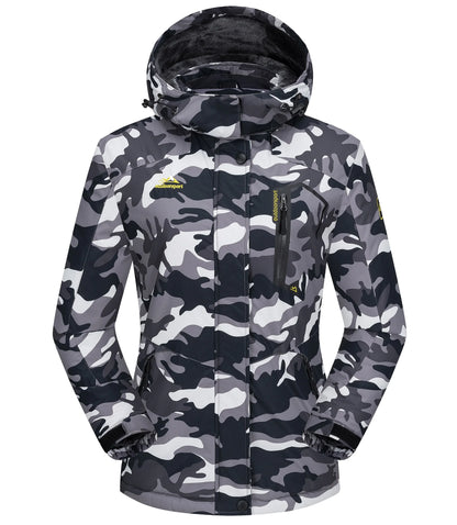 Skijacke Damen | Winterjacke Mit Taschen und Reißverschluss