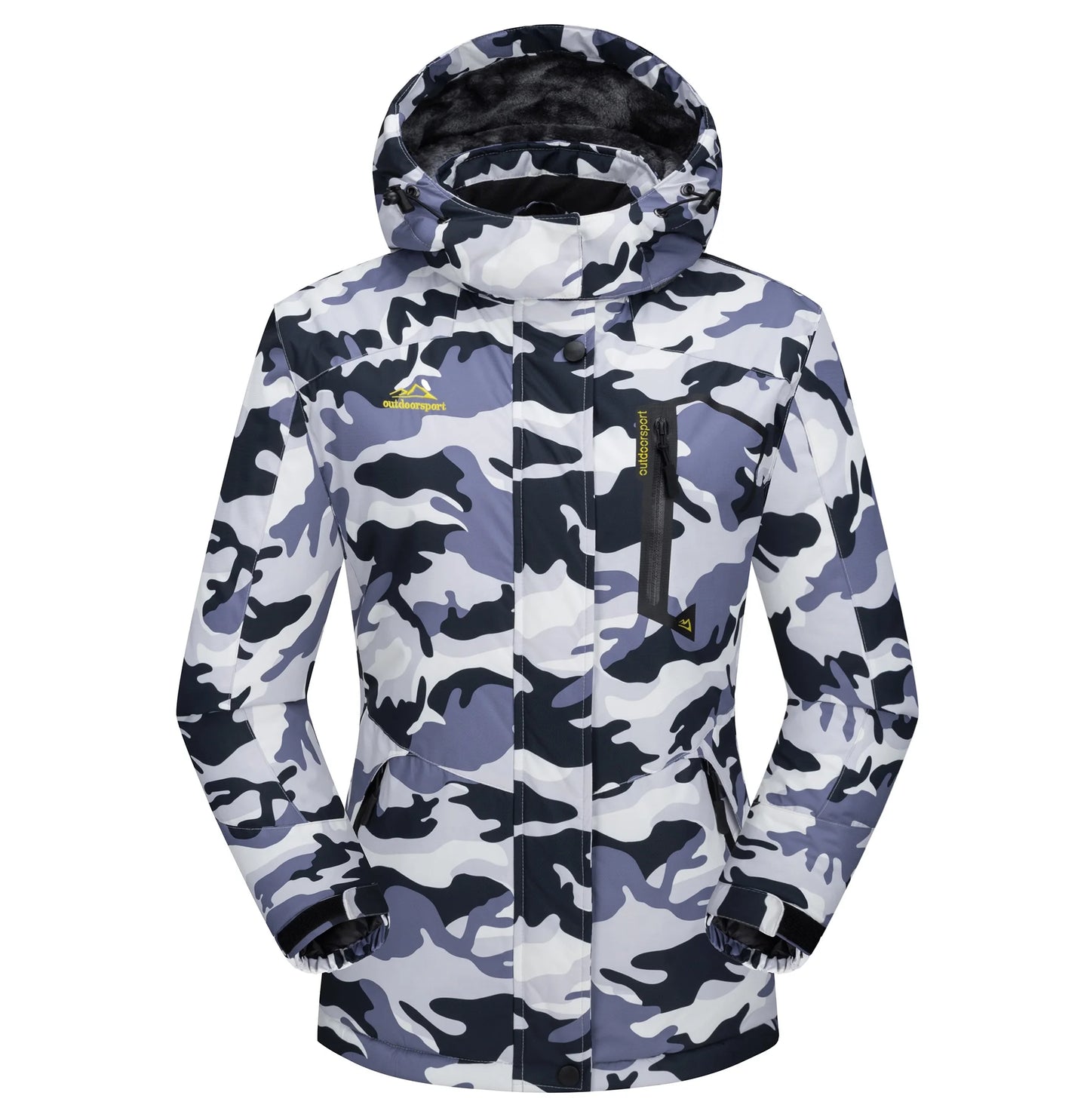 Skijacke Damen | Winterjacke Mit Taschen und Reißverschluss