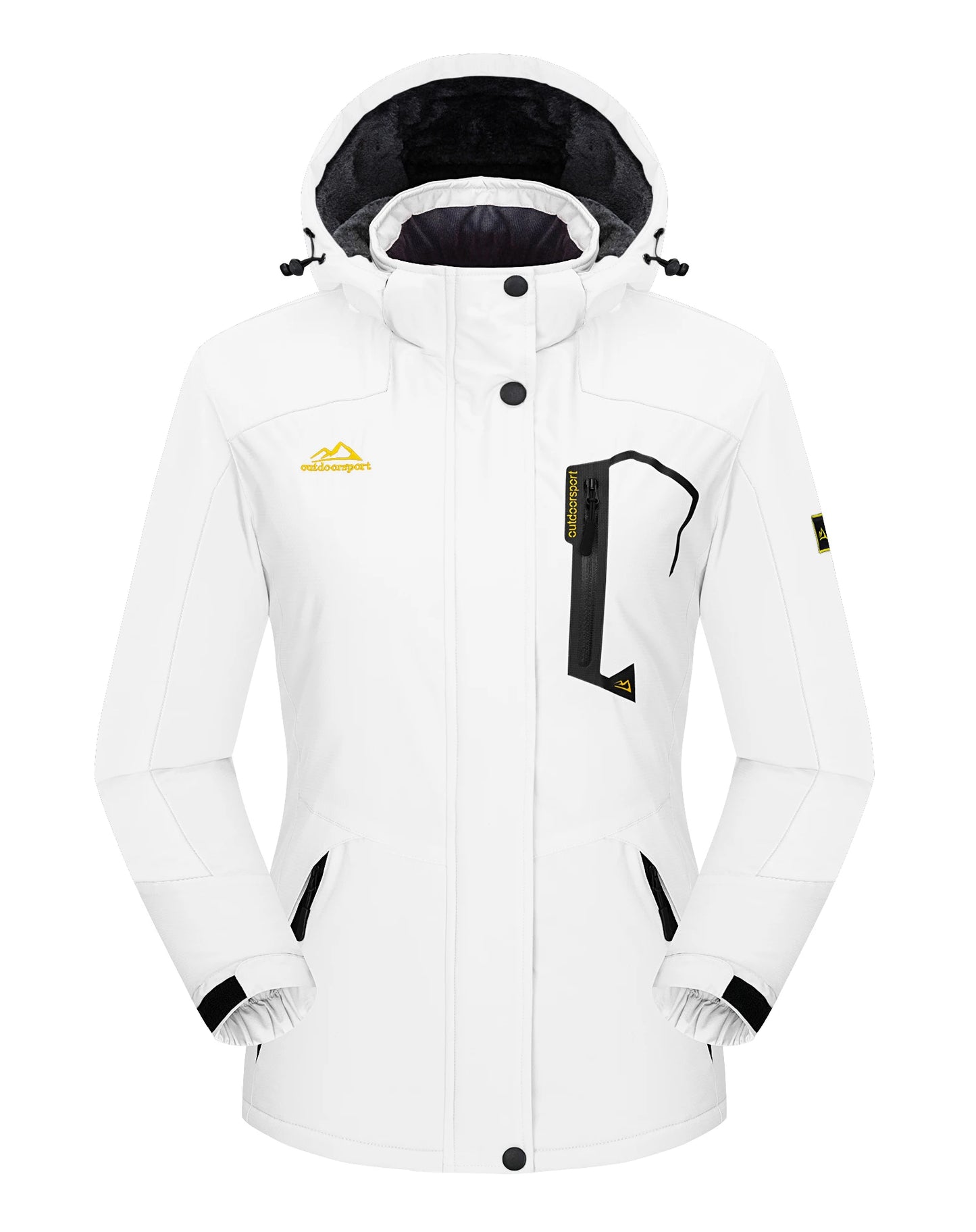 Skijacke Damen | Winterjacke Mit Taschen und Reißverschluss