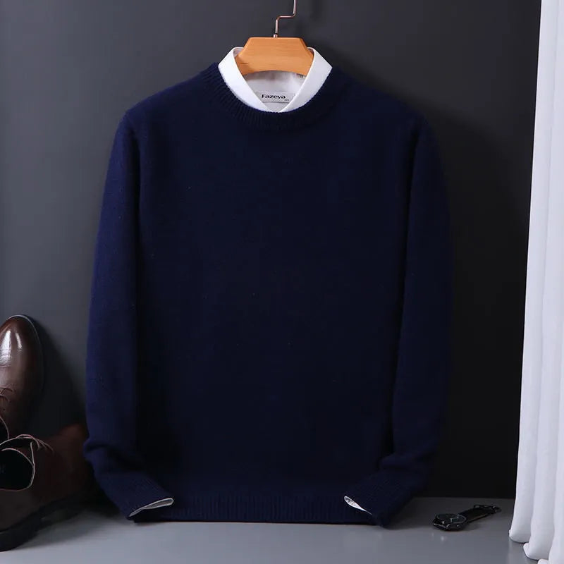 Pullover Herren Mit Rundhals | Langarm Strickpulli