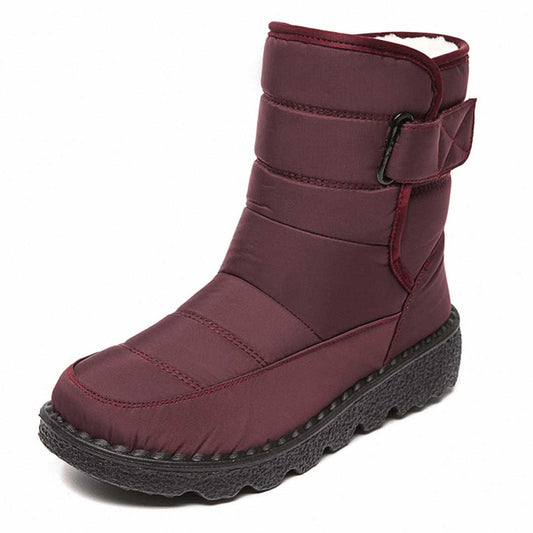 Winterschuhe Damen | Knöchelhoch Stiefel mit Verstellbarem Riemen