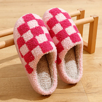 Hausschuhe Unisex | Schachbrettmuster und rutschfeste Sohle