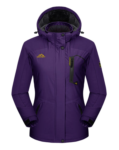 Skijacke Damen | Winterjacke Mit Taschen und Reißverschluss