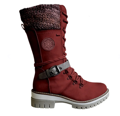 Stiefel Damen | Schnürung Mit Profilierter Laufsohle