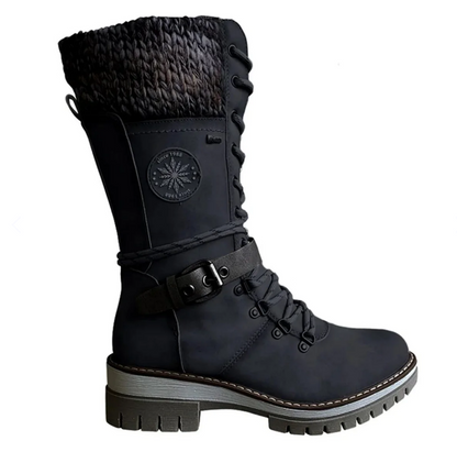 Stiefel Damen | Schnürung Mit Profilierter Laufsohle