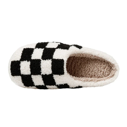 Hausschuhe Unisex | Schachbrettmuster und rutschfeste Sohle