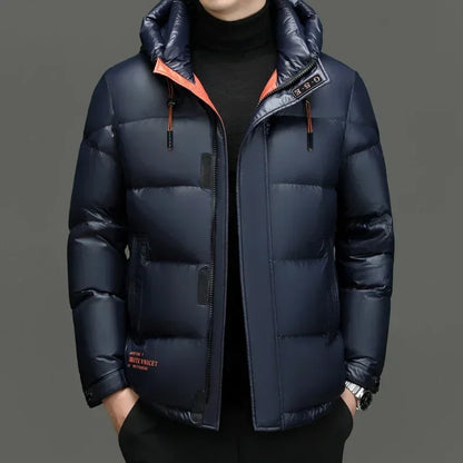 Kastenförmige Gesteppte Puffer Jacke Für Herren | Kapuzen Design