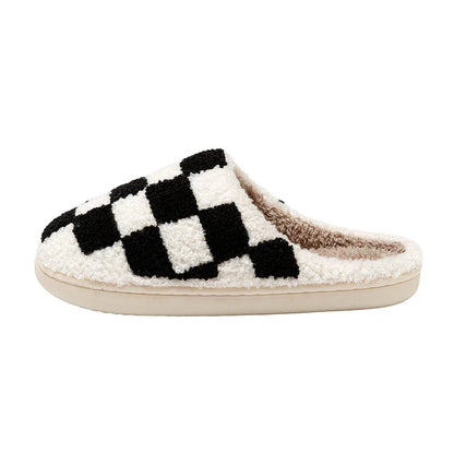 Hausschuhe Unisex | Schachbrettmuster und rutschfeste Sohle