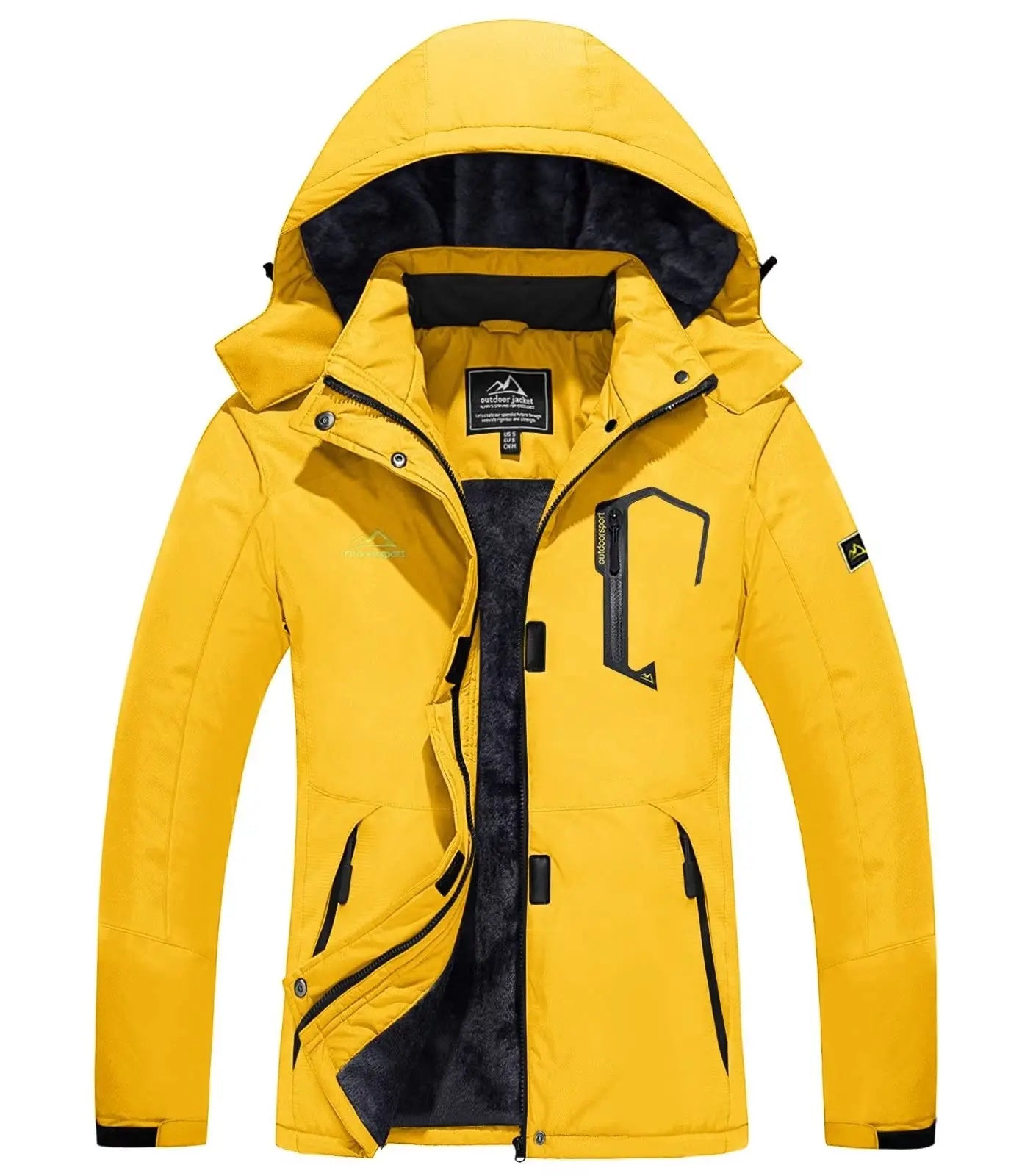 Skijacke Damen | Winterjacke Mit Taschen und Reißverschluss