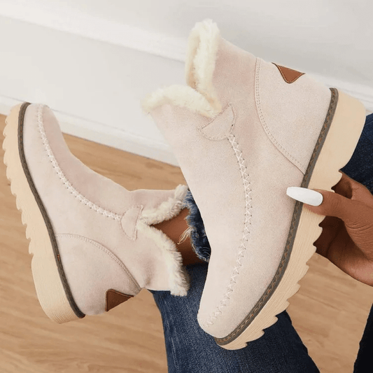 Winterschuhe Damen | Knöchelhohe Boots mit Gefüttertem Innenfutter