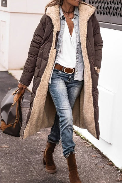 Winterjacke Damen Langer Wintermantel | Mit Kapuze
