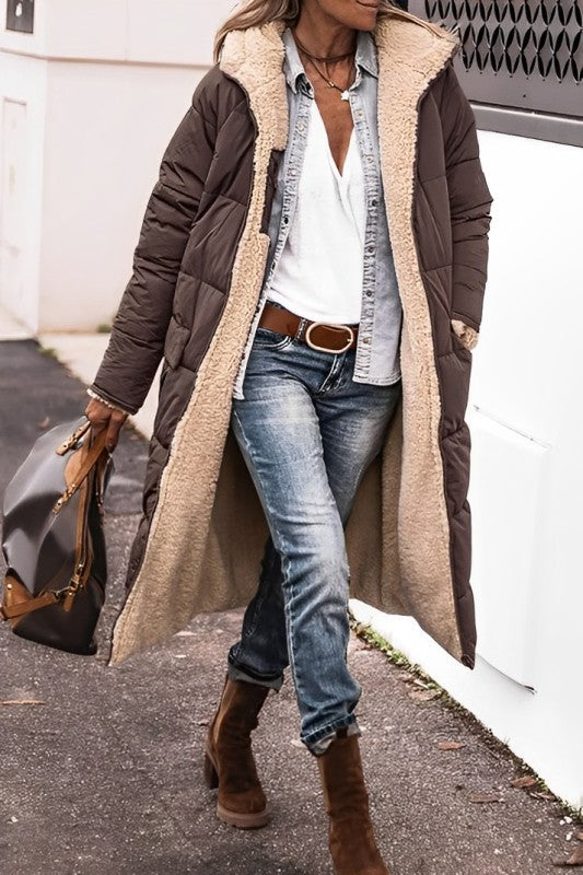Winterjacke Damen Langer Wintermantel | Mit Kapuze