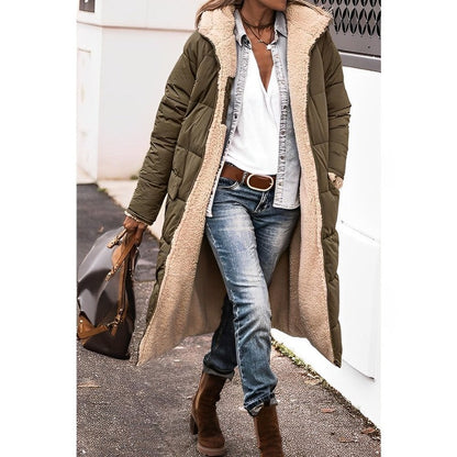 Winterjacke Damen Langer Wintermantel | Mit Kapuze
