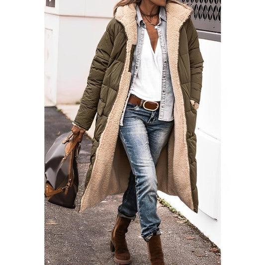 Winterjacke Damen Langer Wintermantel | Mit Kapuze