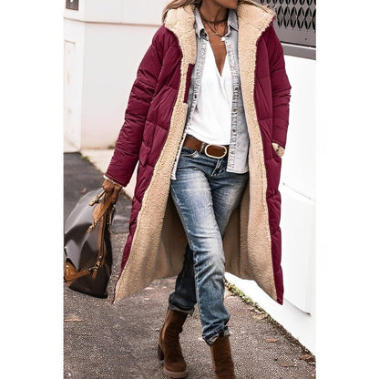 Winterjacke Damen Langer Wintermantel | Mit Kapuze