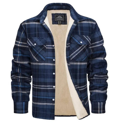 Herren Karierte Fleecejacke | Gefüttert Übergangsjacke