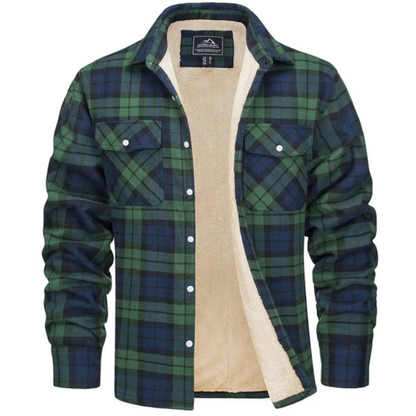 Herren Karierte Fleecejacke | Gefüttert Übergangsjacke